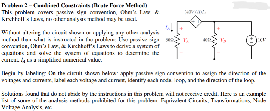 Solved Problem 2 - ﻿Combined Constraints (Brute Force | Chegg.com