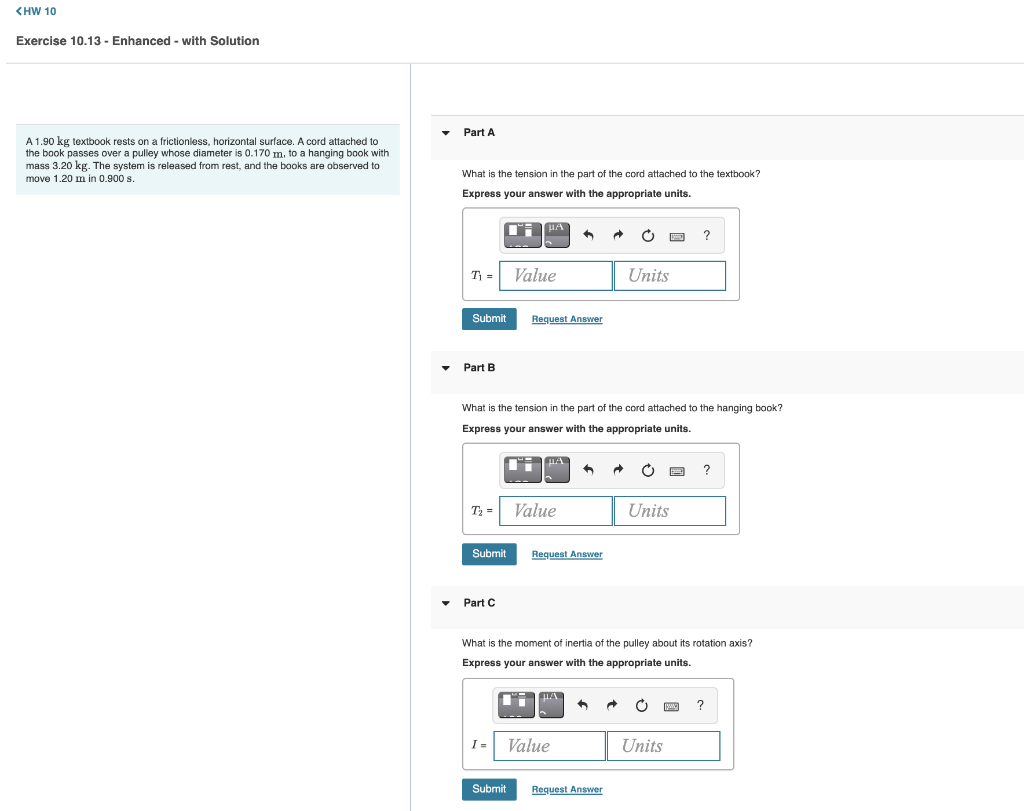 Solved (HW 10 Exercise 10.13 - Enhanced - With Solution Part | Chegg.com