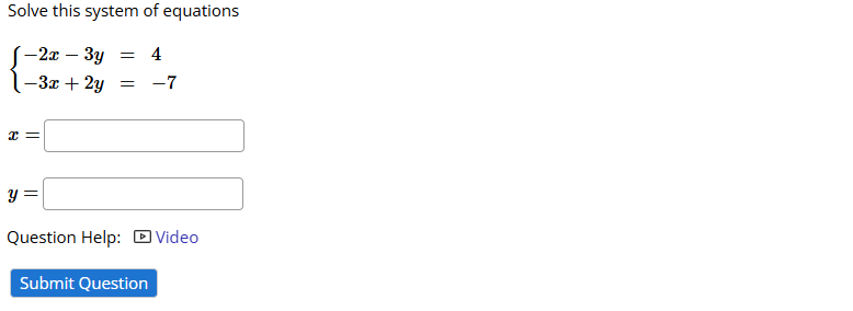 Solved Solve this system of | Chegg.com