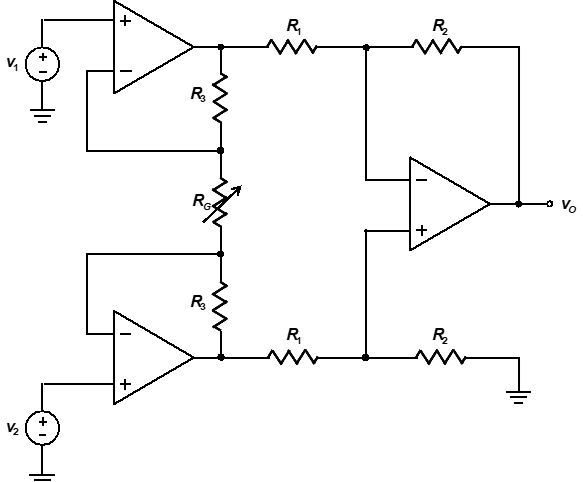 Solved For the instrumentation amplifier shown in Figure | Chegg.com