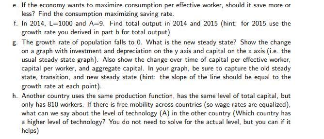 Solved An Economy Produces With The Production Function Y Chegg Com