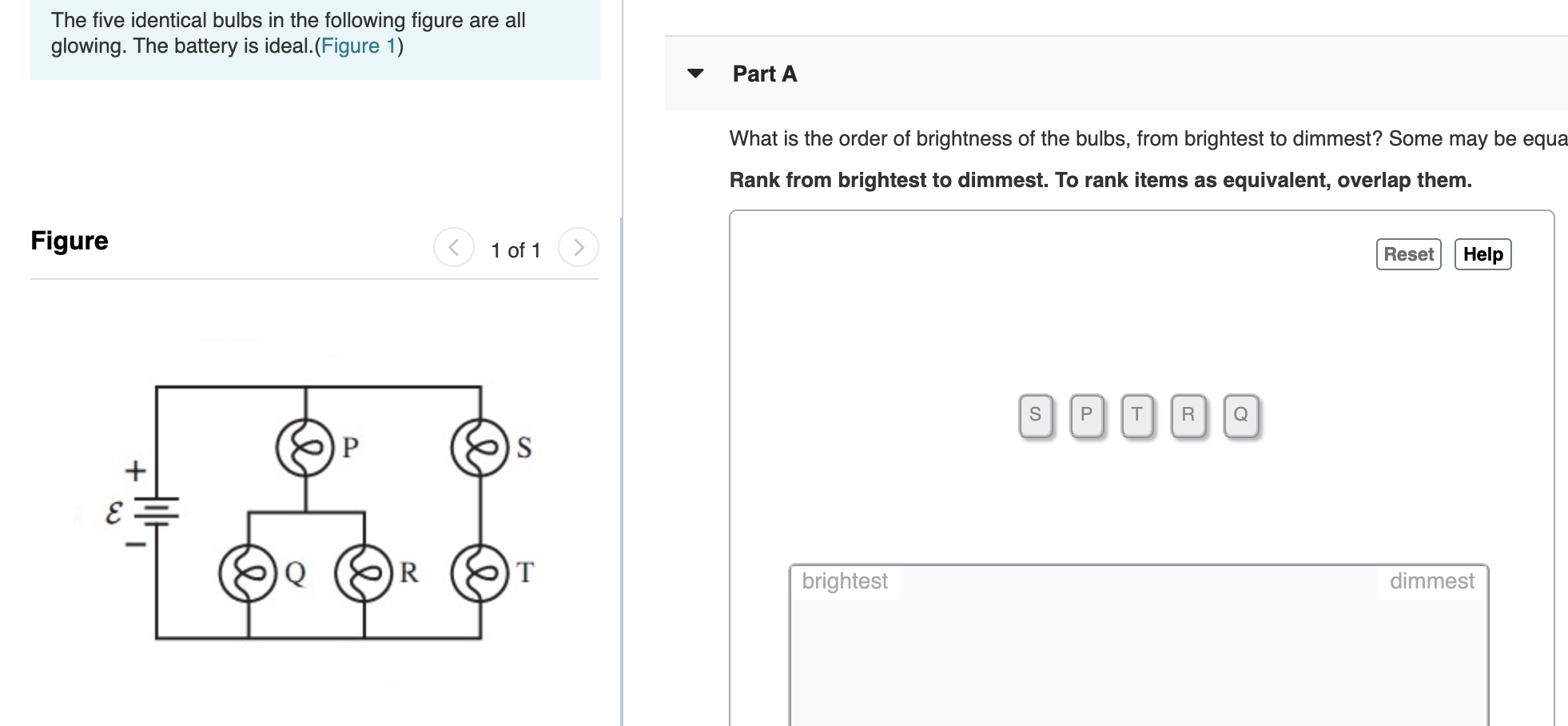 Solved The five identical bulbs in the following figure are | Chegg.com