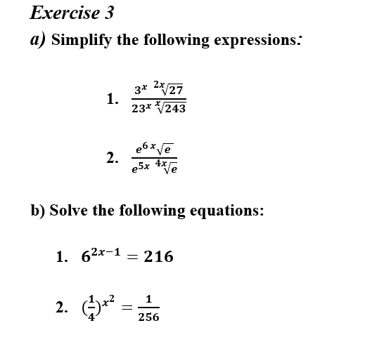 Solved A) Simplify The Following Expressions: 1. | Chegg.com