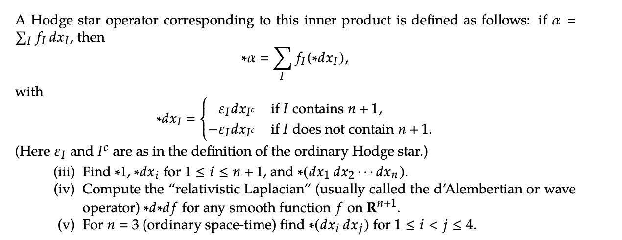 A Hodge star operator corresponding to this inner | Chegg.com