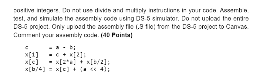 Solved 4. Convert the below C code snippet to ARMv8 assembly | Chegg.com