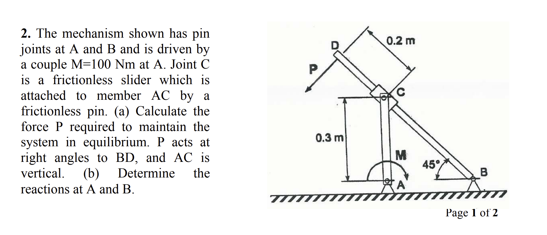 Solved Show me the steps to solve 2. ﻿The mechanism shown | Chegg.com