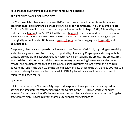 Solved Read the case study provided and answer the following | Chegg.com