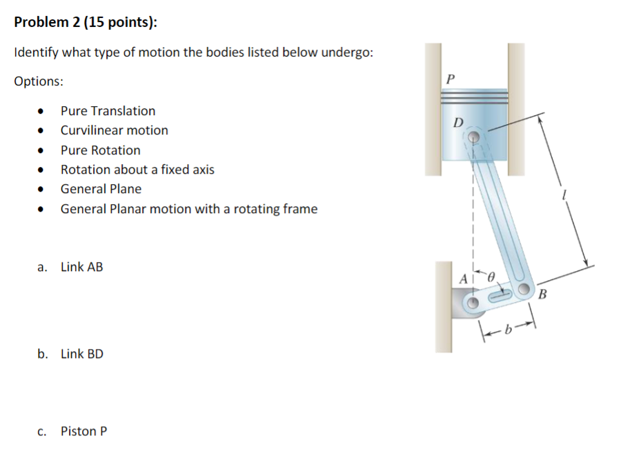 Solved Identify what type of motion the bodies listed below | Chegg.com