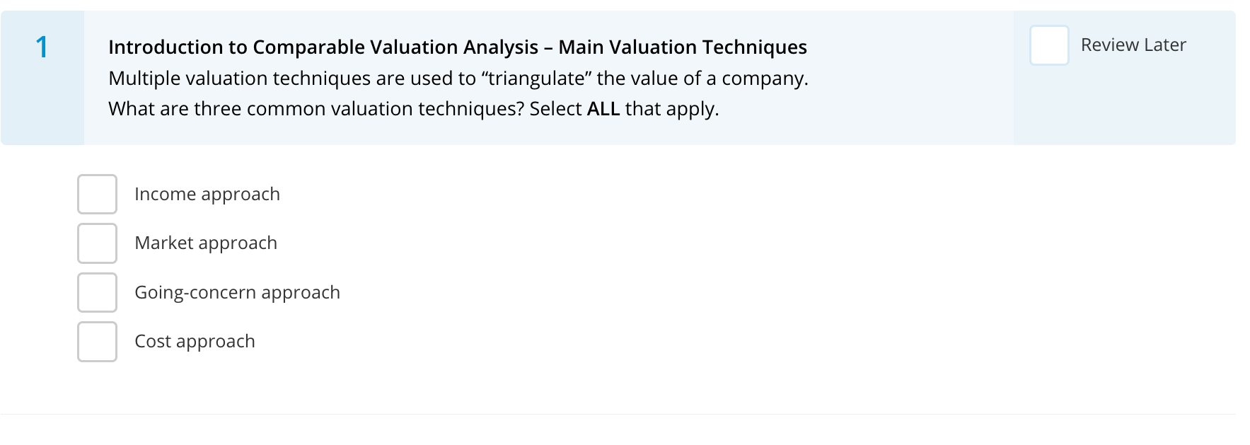 Solved Introduction to Comparable Valuation Analysis Main