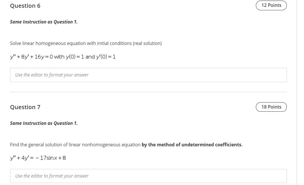 Solved answer 6 and 7 | Chegg.com