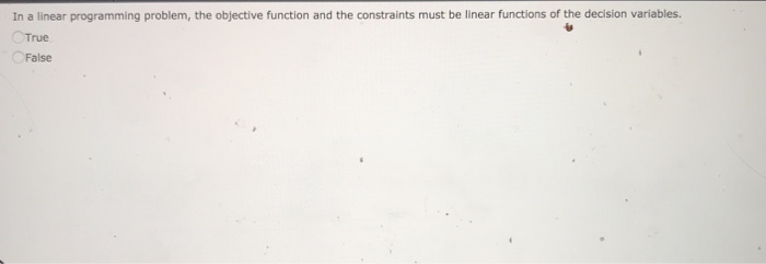 Solved In a linear programming problem, the objective | Chegg.com