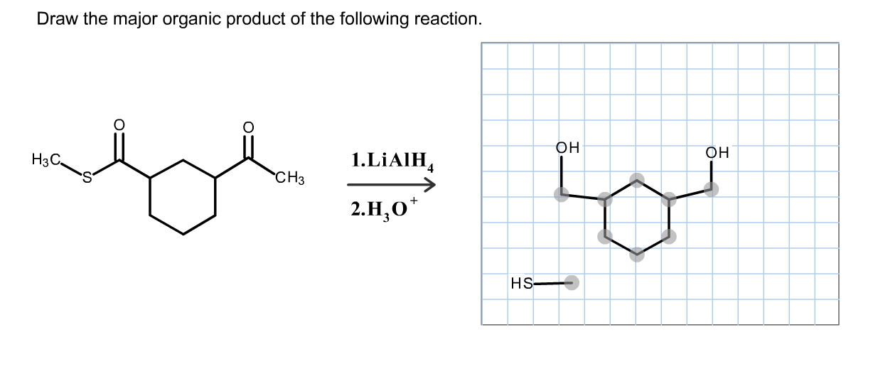 Solved Draw the major organic product of the following | Chegg.com