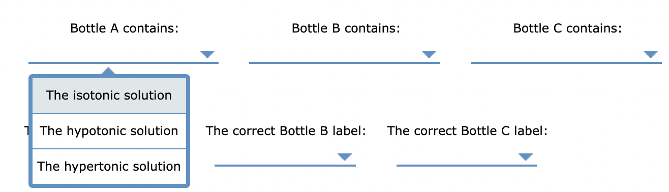 Solved Bottle A Solution Bottle B Solution Bottle C Solution | Chegg.com