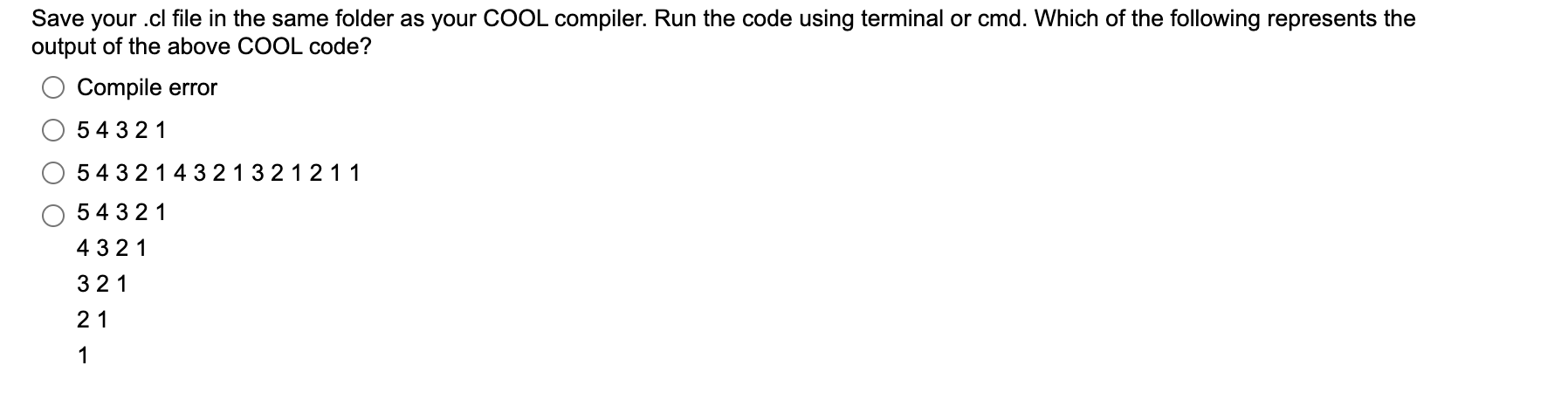 Solved Copy and paste the following COOL code in a text file | Chegg.com