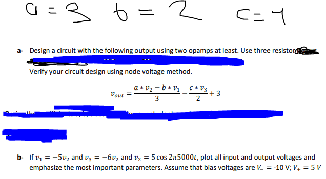 Solved a 3 २ 2 C-1 a- Design a circuit with the following | Chegg.com