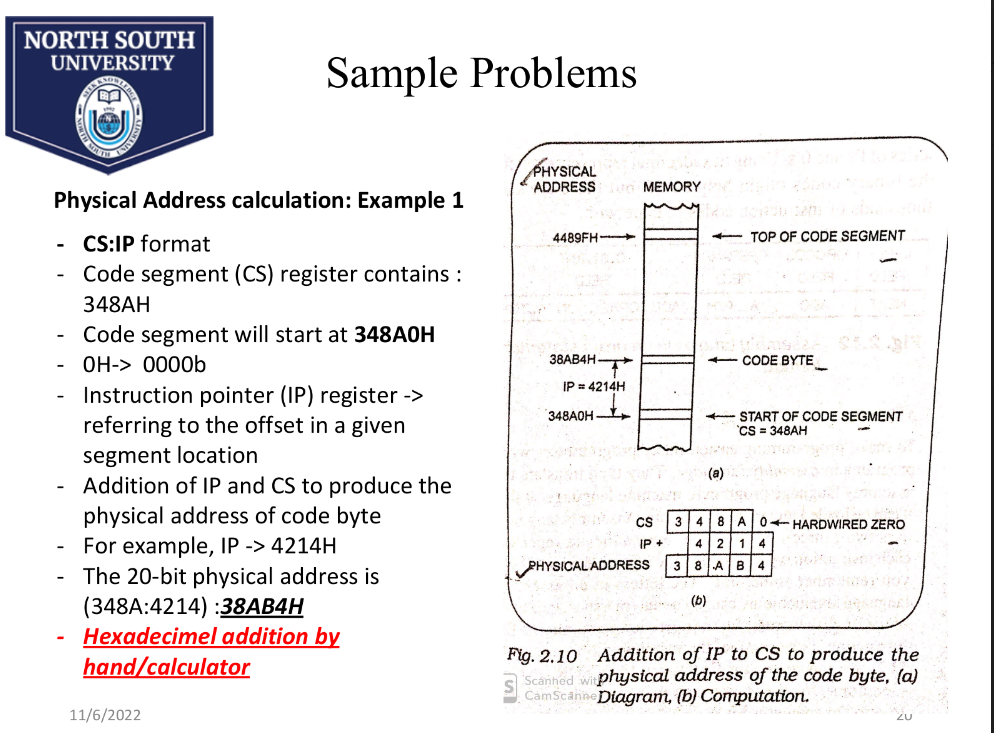 Solved Sample Problems Physical Address calculation: Example | Chegg.com