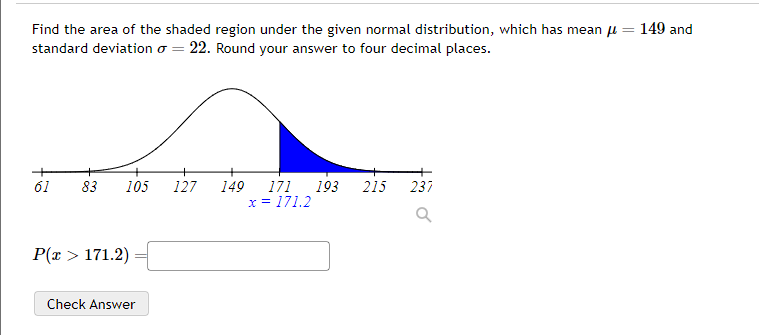 find area of shaded region standard deviation calculator