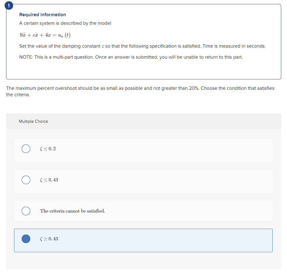 Solved Required information A certain system is described by | Chegg.com