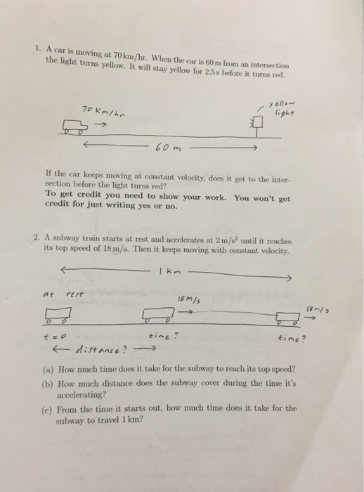 solved-1-a-car-is-moving-at-70km-hr-when-the-car-is-60m-chegg