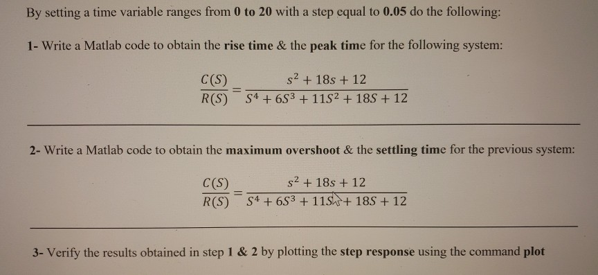 Solved By setting a time variable ranges from 0 to 20 with a | Chegg.com
