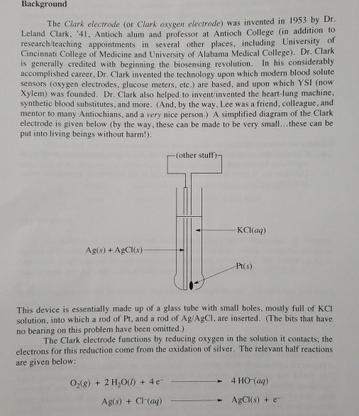 Clark deals oxygen electrode