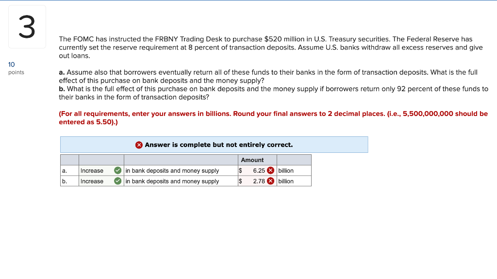 Solved ليا The FOMC Has Instructed The FRBNY Trading Desk To | Chegg.com