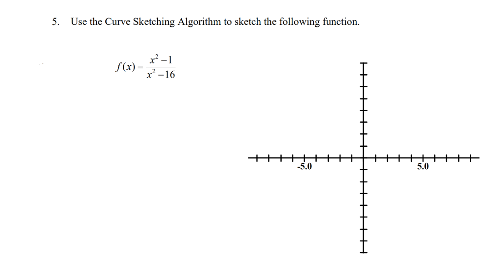 Solved 5. Use The Curve Sketching Algorithm To Sketch The | Chegg.com