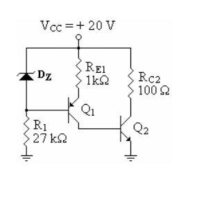 Solved In the circuit of the figure, the transistor Q1 | Chegg.com