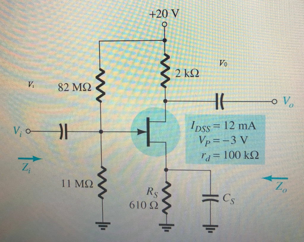 Solved Figure 4 1 Determine Zi Zo And Vo For The Netwo Chegg Com