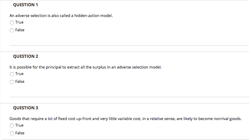 Solved QUESTION 1 An Adverse Selection Is Also Called A | Chegg.com