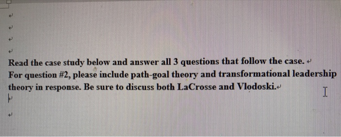 Read The Case Study Below And Answer All 3 Questions | Chegg.com