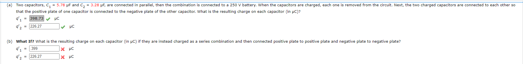 Solved that the positive plate of one capacitor is connected | Chegg.com