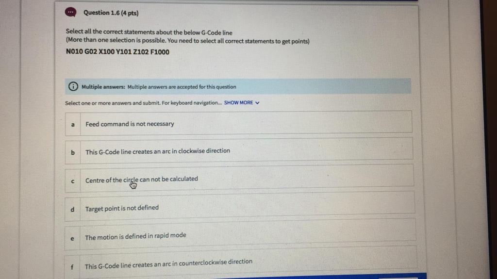 Solved Question 1.6 (4 pts) Select all the correct | Chegg.com