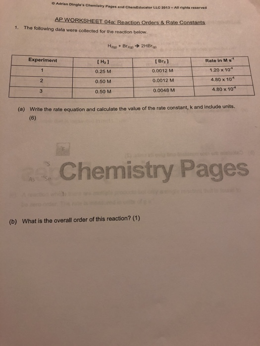 Solved Adrian Dingle's Chemistry Pages And ChemEducator LLC | Chegg.com