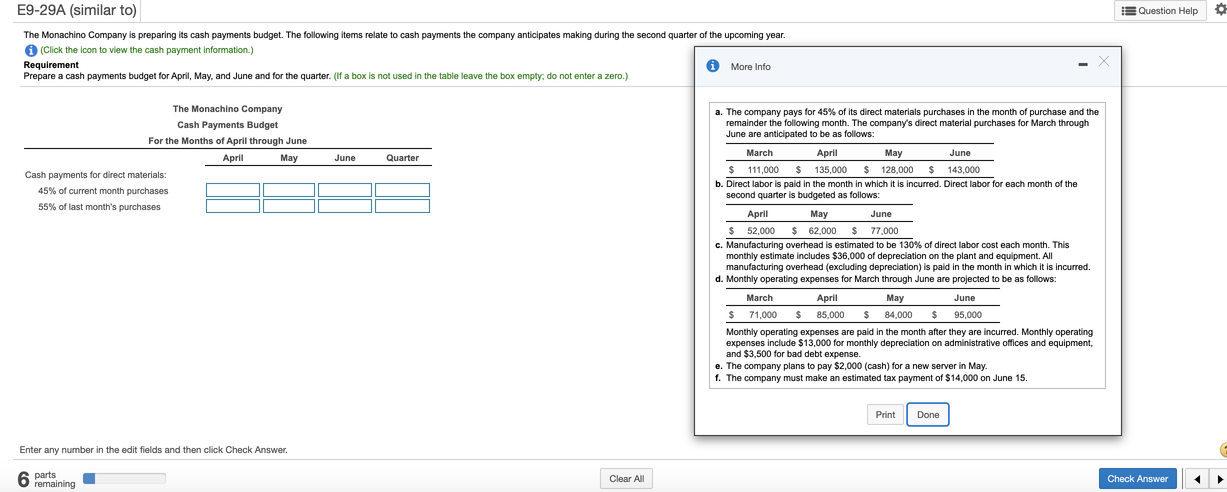 Solved SIX small parts remaining to this one question please | Chegg.com
