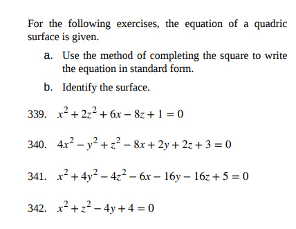 Solved For the following exercises, the equation of a | Chegg.com