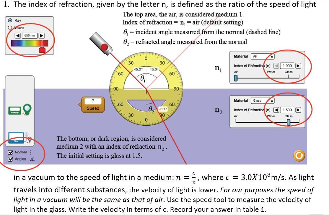 How to Calculate the Speed of Light in a Medium Given the Index of  Refraction, Physics