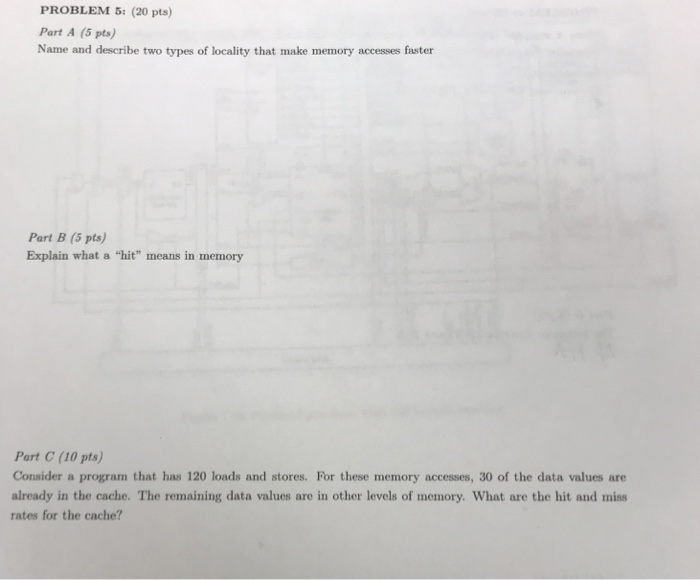 Solved PROBLEM 5: (20 pts) Part A (5 pts) Name and describe | Chegg.com