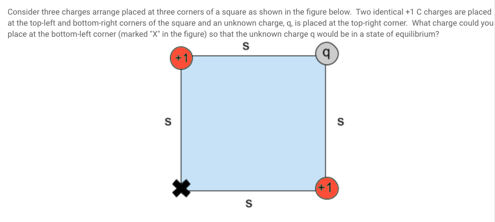 Solved Consider Three Charges Arrange Placed At Three 