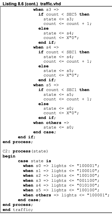 Solved This is traffic light vhdl code, can you compile and | Chegg.com
