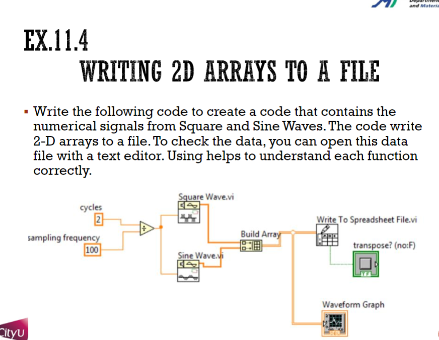 and Materia EX.11.4 WRITING 2D ARRAYS TO A FILE · | Chegg.com