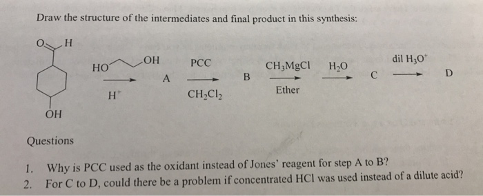 Solved Draw the structure of the intermediates and final | Chegg.com