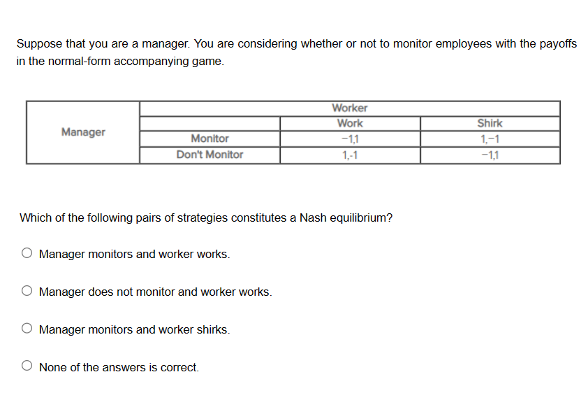 Solved Suppose that you are a manager. You are considering | Chegg.com