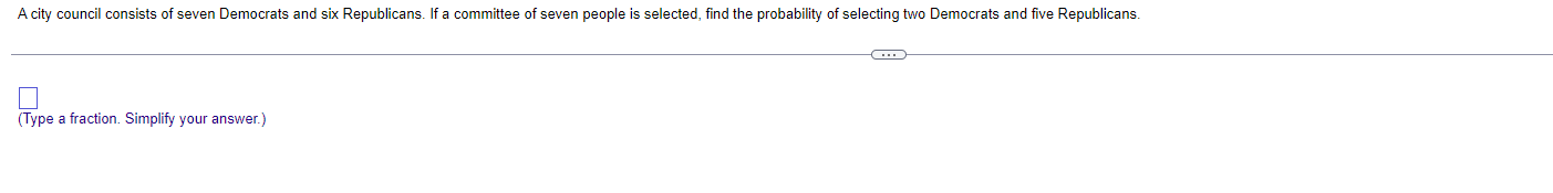 Solved (Type a fraction. Simplify your answer.) | Chegg.com