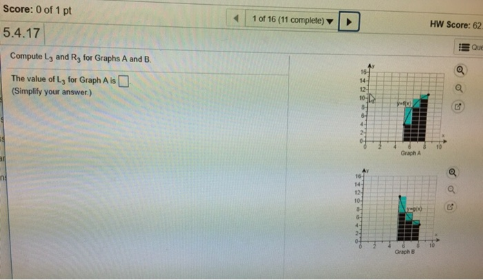 Solved Score: 0 of 1 pt | 1 of 16 (11 complete) | HW | Chegg.com