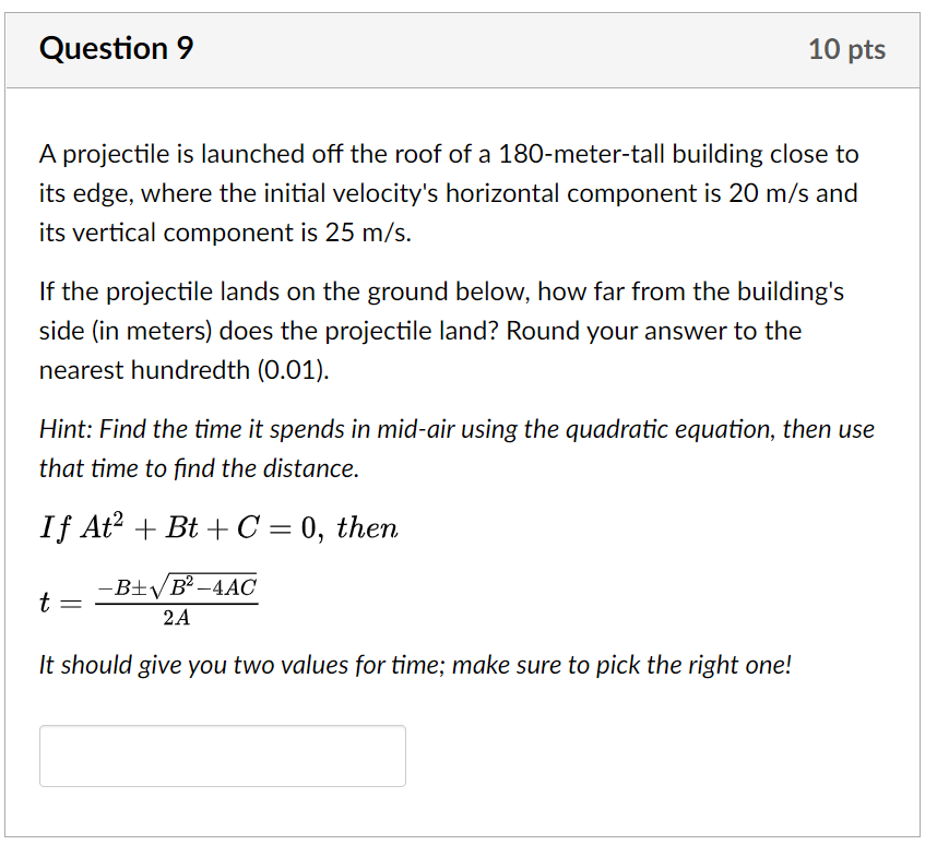 A projectile is launched off the roof of a | Chegg.com