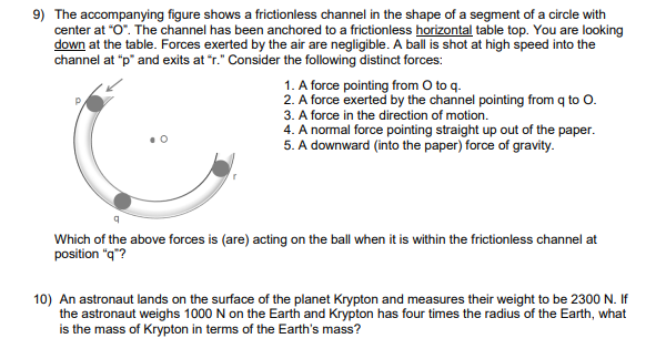 Solved 9) The Accompanying Figure Shows A Frictionless | Chegg.com