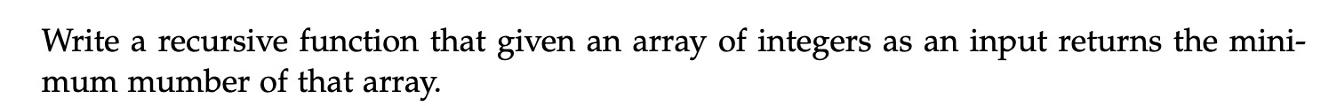 Solved Write a recursive function that given an array of | Chegg.com