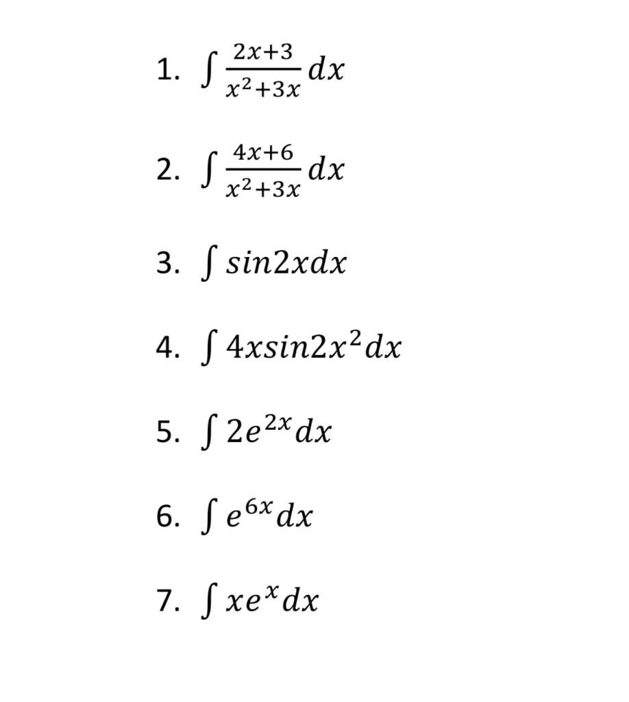 solved-2x-3-1-s-dx-x2-3x-2-s-4x-6-dx-x2-3x-3-s-sin2xdx-chegg