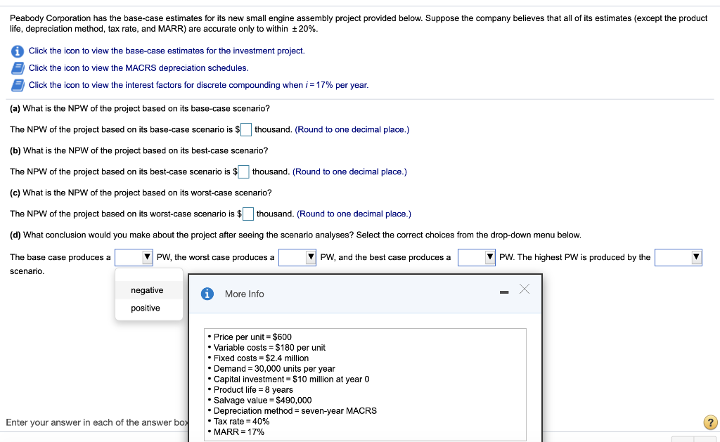 Peabody Corporation Has The Base Case Estimates For Chegg Com